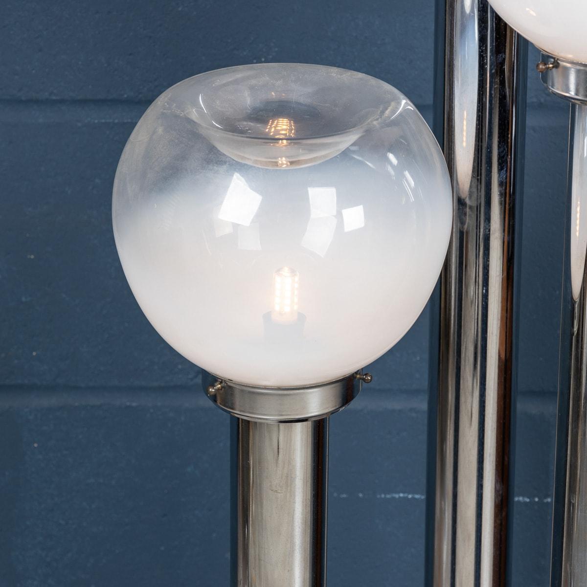 A 20th Century Italian Chrome & Glass Floor Lamp By Mazzega, Venice c.1970 5