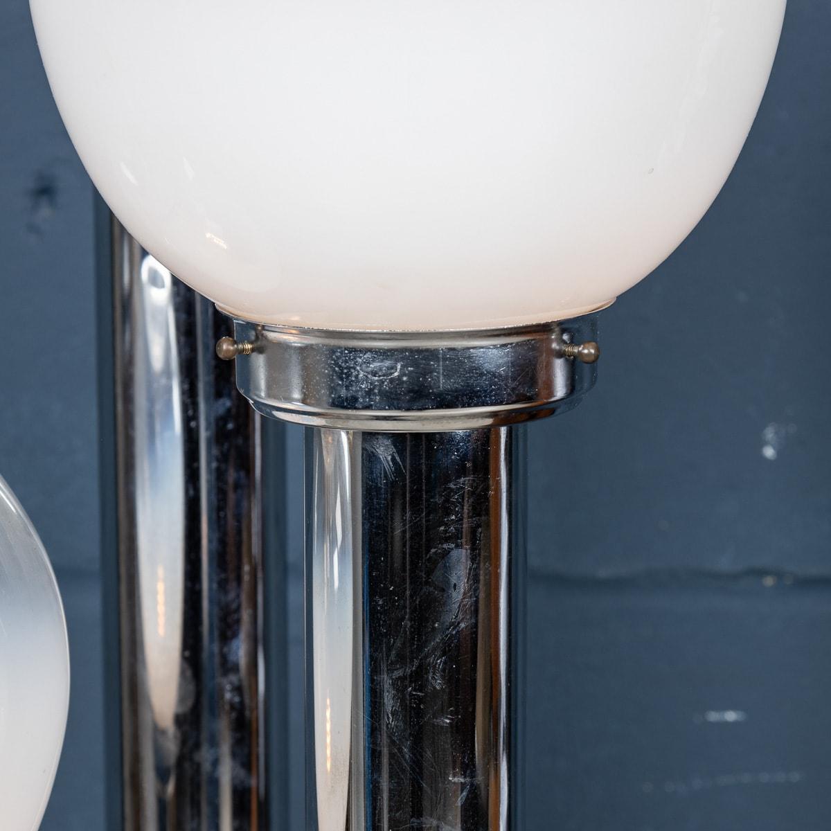 A 20th Century Italian Chrome & Glass Floor Lamp By Mazzega, Venice c.1970 6