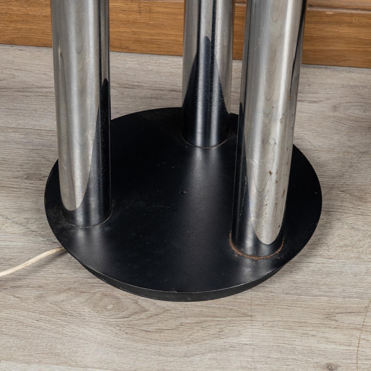 A 20th Century Italian Chrome & Glass Floor Lamp By Mazzega, Venice c.1970 8