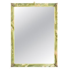 A 20th Century Italian Green Onyx Rectangular Mirror