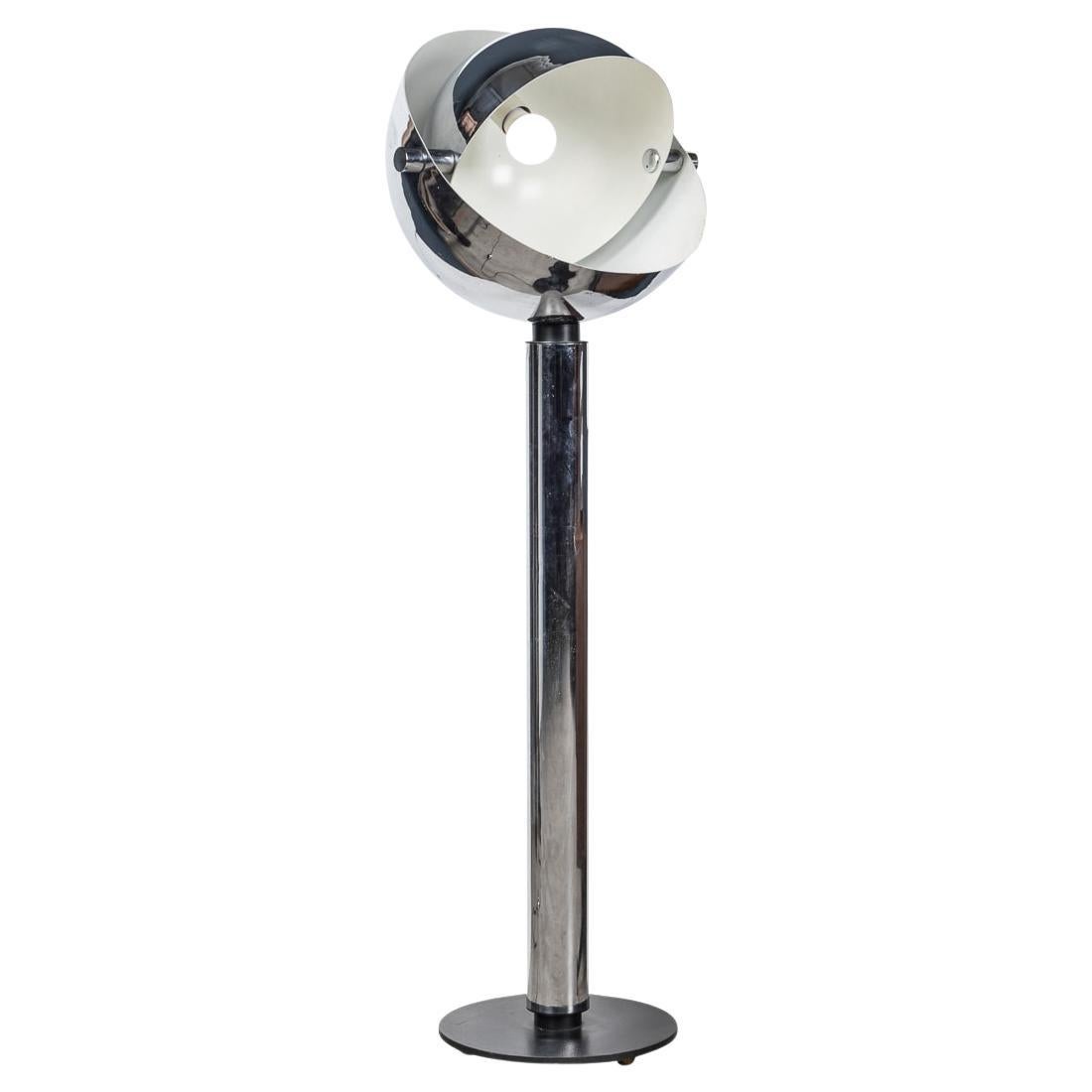 A 20th Century Italian "Space Age" Chrome Floor Lamp c.1970