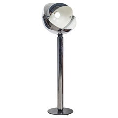 Vintage A 20th Century Italian "Space Age" Chrome Floor Lamp c.1970