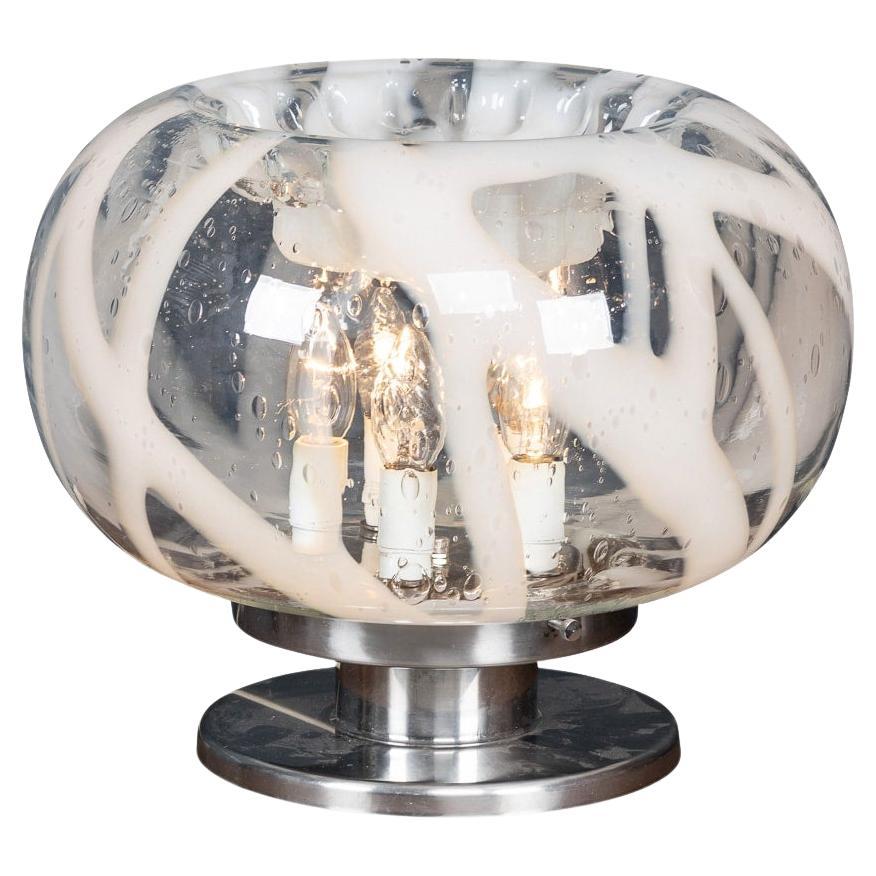 Lampada da tavolo italiana del XX secolo di Carlo Nason per Mazzega, Murano c.C.