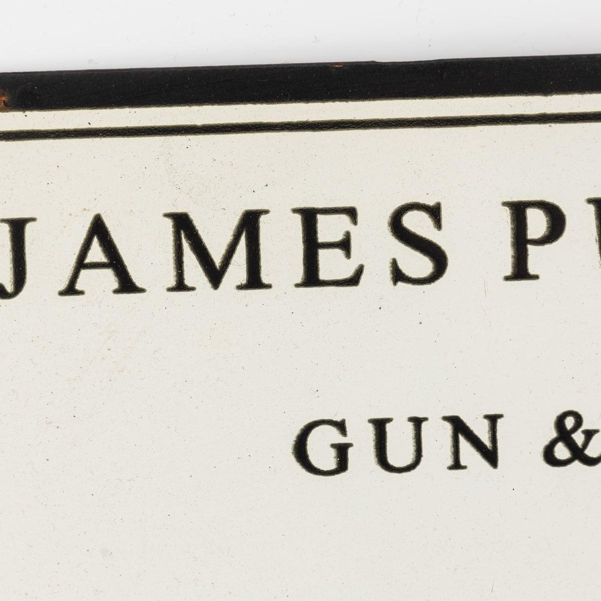 Emaille-Schild von James Purdey & Sons Ltd aus dem 20. Jahrhundert im Zustand „Gut“ im Angebot in Royal Tunbridge Wells, Kent