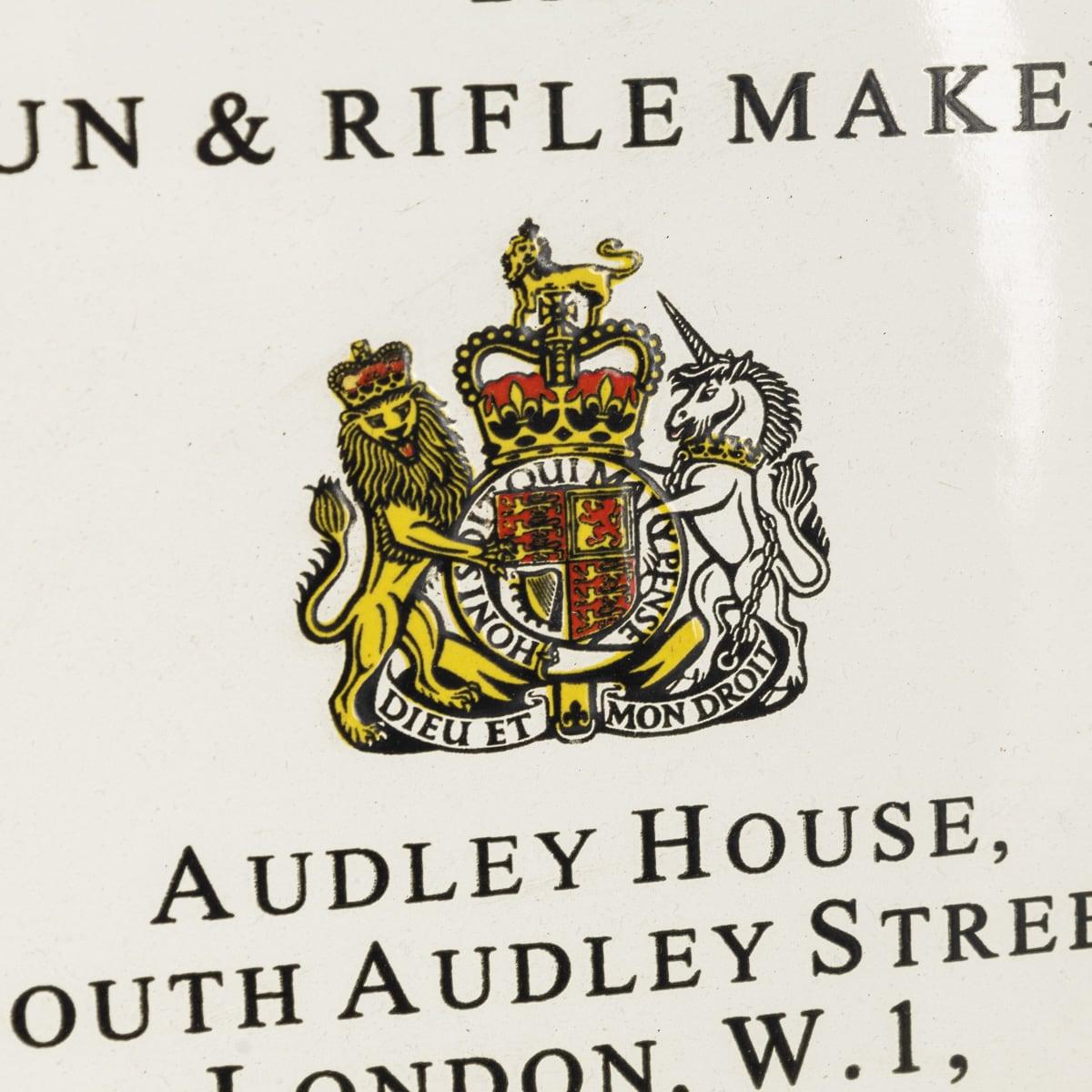Emaille-Schild von James Purdey & Sons Ltd aus dem 20. Jahrhundert im Angebot 3