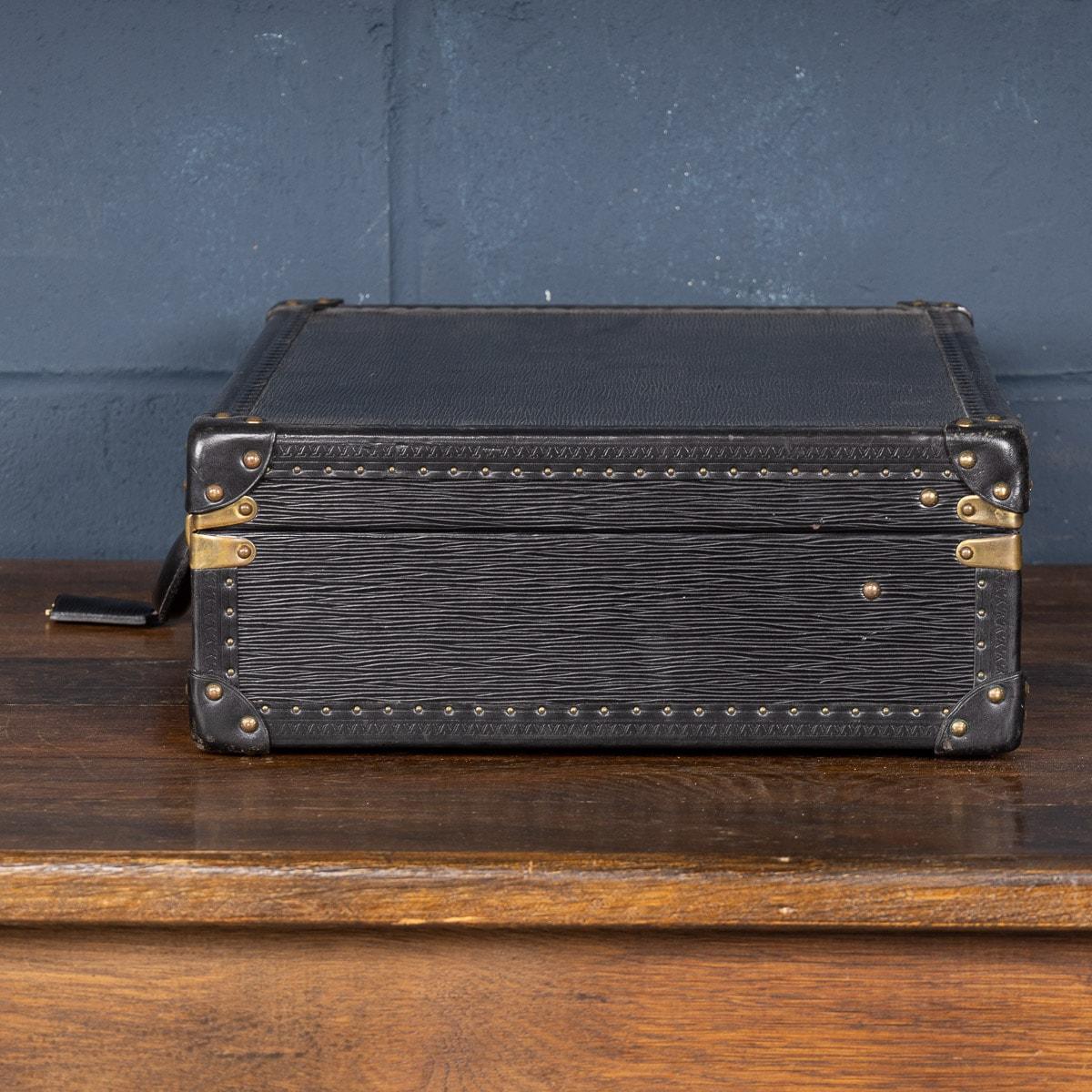 French A 20th Century Louis Vuitton Briefcase Finished In Black Epi Leather, France For Sale
