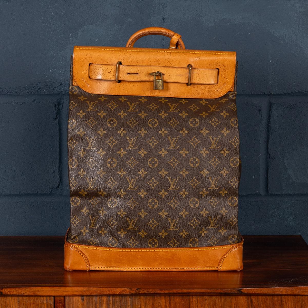 French A 20th Century Louis Vuitton Steamer Bag In Monogram Canvas, Made In France