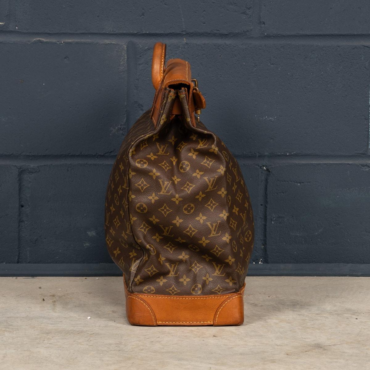 French A 20th Century Louis Vuitton Steamer Bag In Monogram Canvas, Made In France