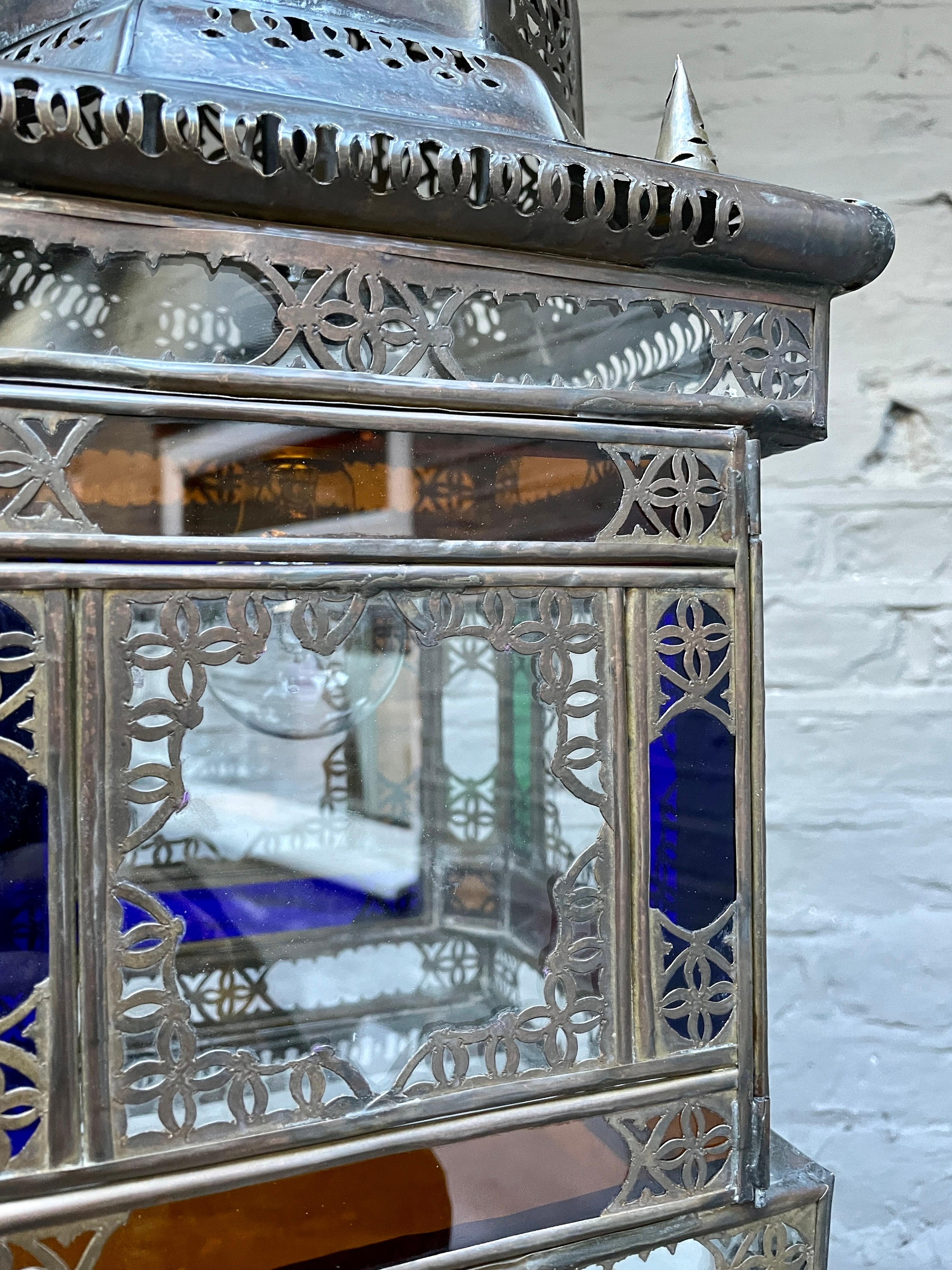 Brass 20th Century Moroccan Lantern