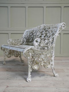 20th Century Nasturtium Pattern Garden Bench
