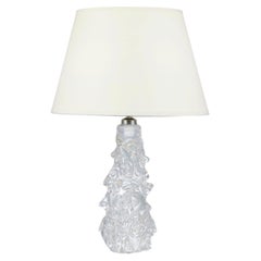 A 20th Century Naturalistic Clear Murano Glass Rostri Lamp