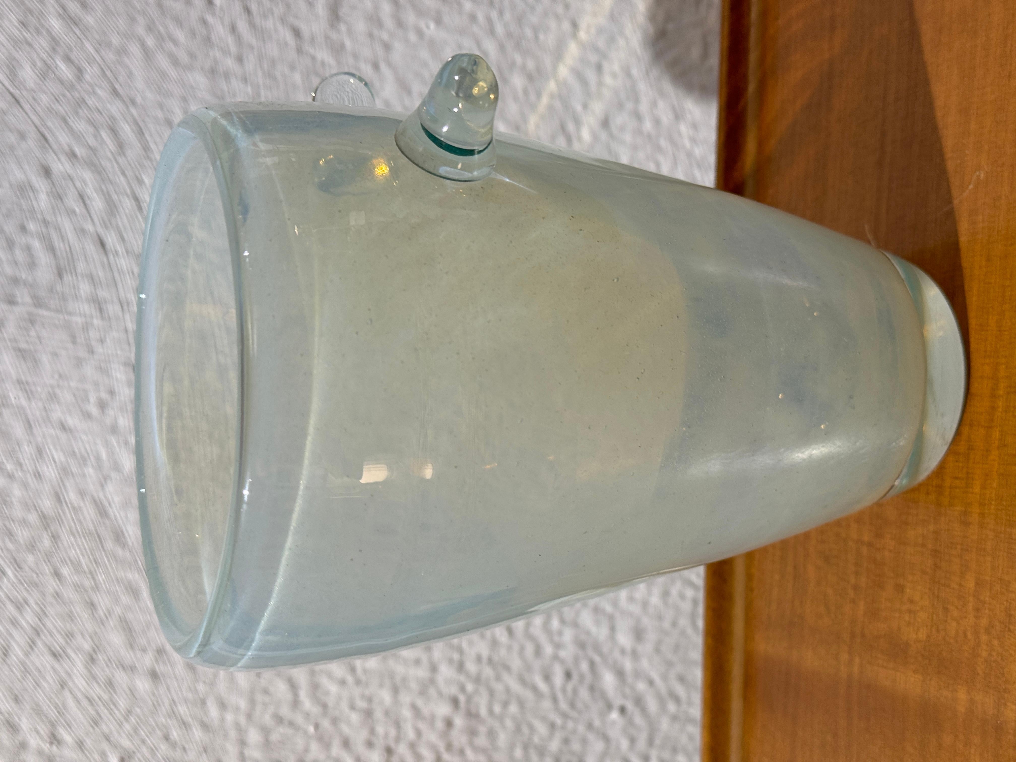 Vaso in vetro artistico opalescente del XX secolo firmato Henry Deans In condizioni buone in vendita a BARCELONA, ES