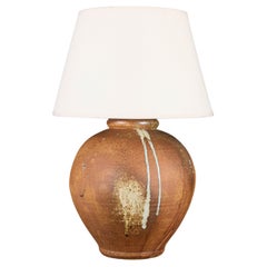 A 20th Century Overscale Terracotta Pottery Vase as a Lamp