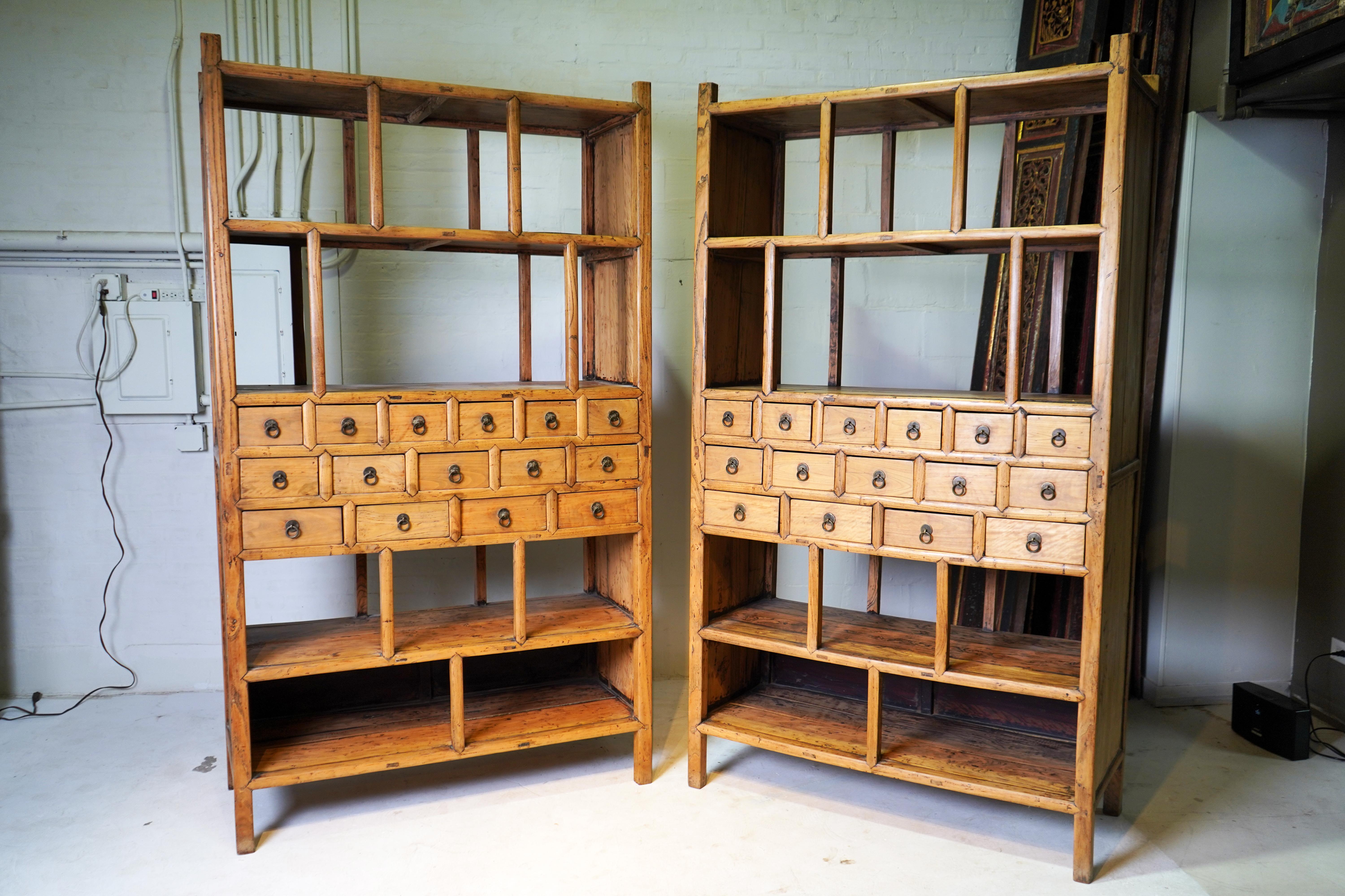 20th Century, Pair of Chinese Medicine Chests 8