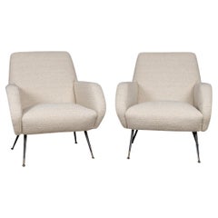 A 20th Century Pair Of Italian Armchairs In The Style Of Gigi Radice