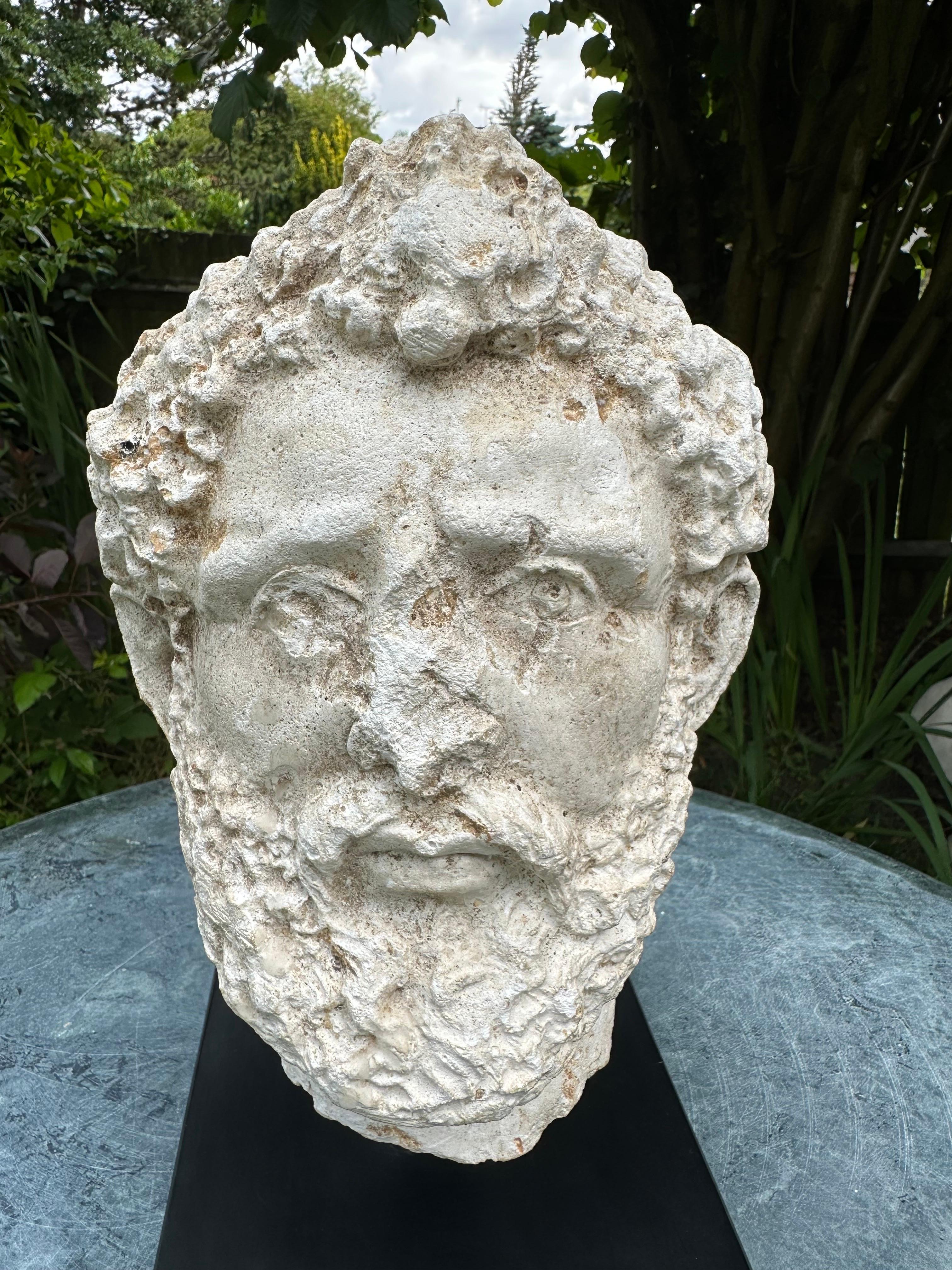 Plaster A 20th century plaster  head of a Roman God. For Sale