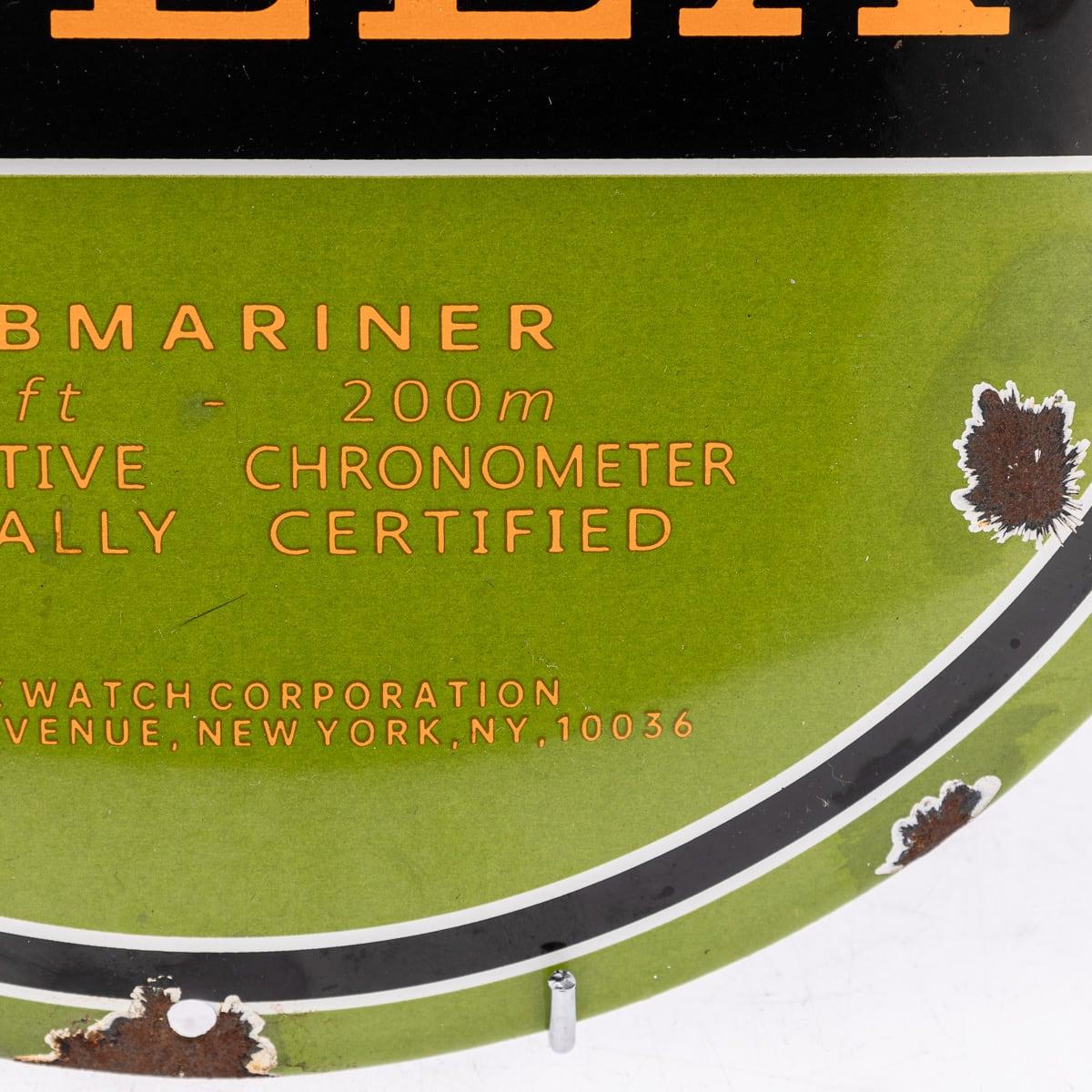 A 20th Century Rolex Submariner Enamel Advertising Sign For Sale 3