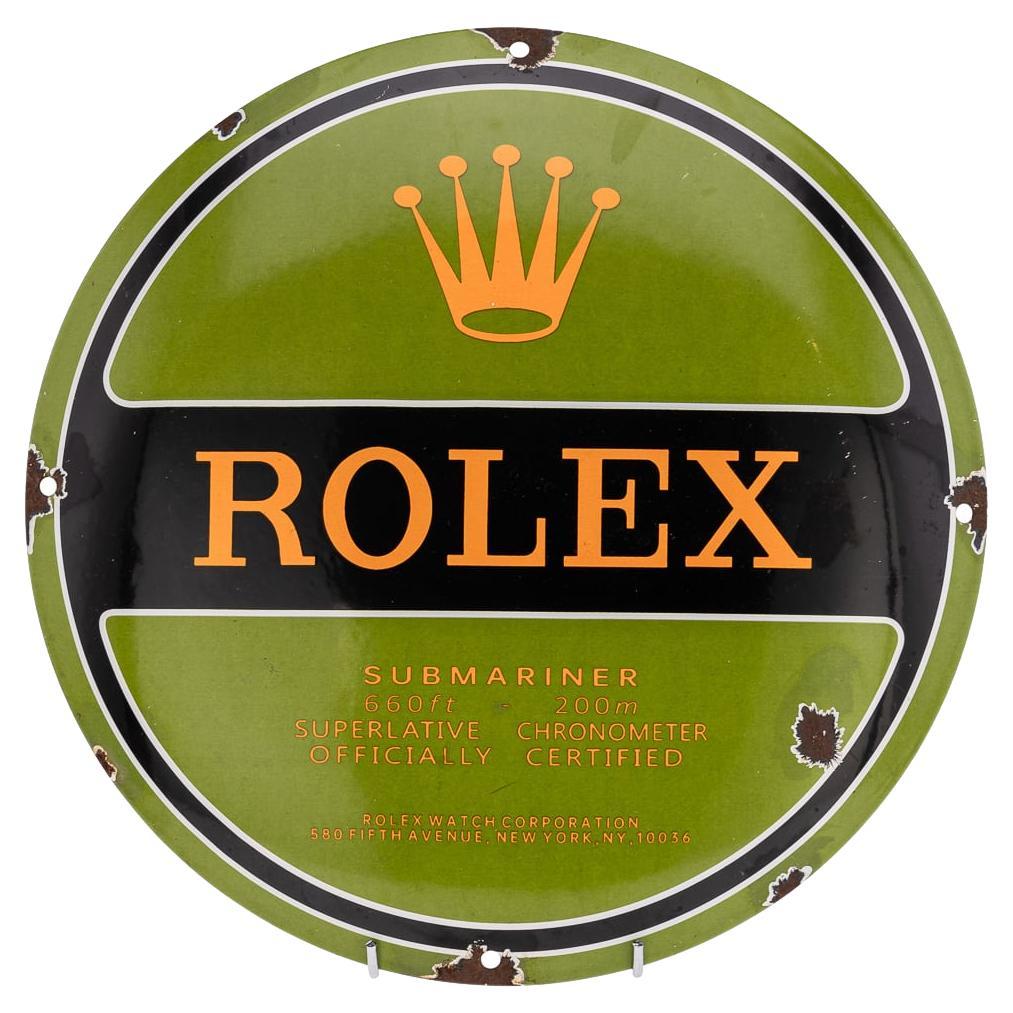 A 20th Century Rolex Submariner Enamel Advertising Sign