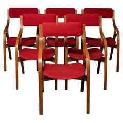 Ensemble de six chaises de salle à manger du 20e siècle par Giotto Stoppino pour Sim, vers 1960