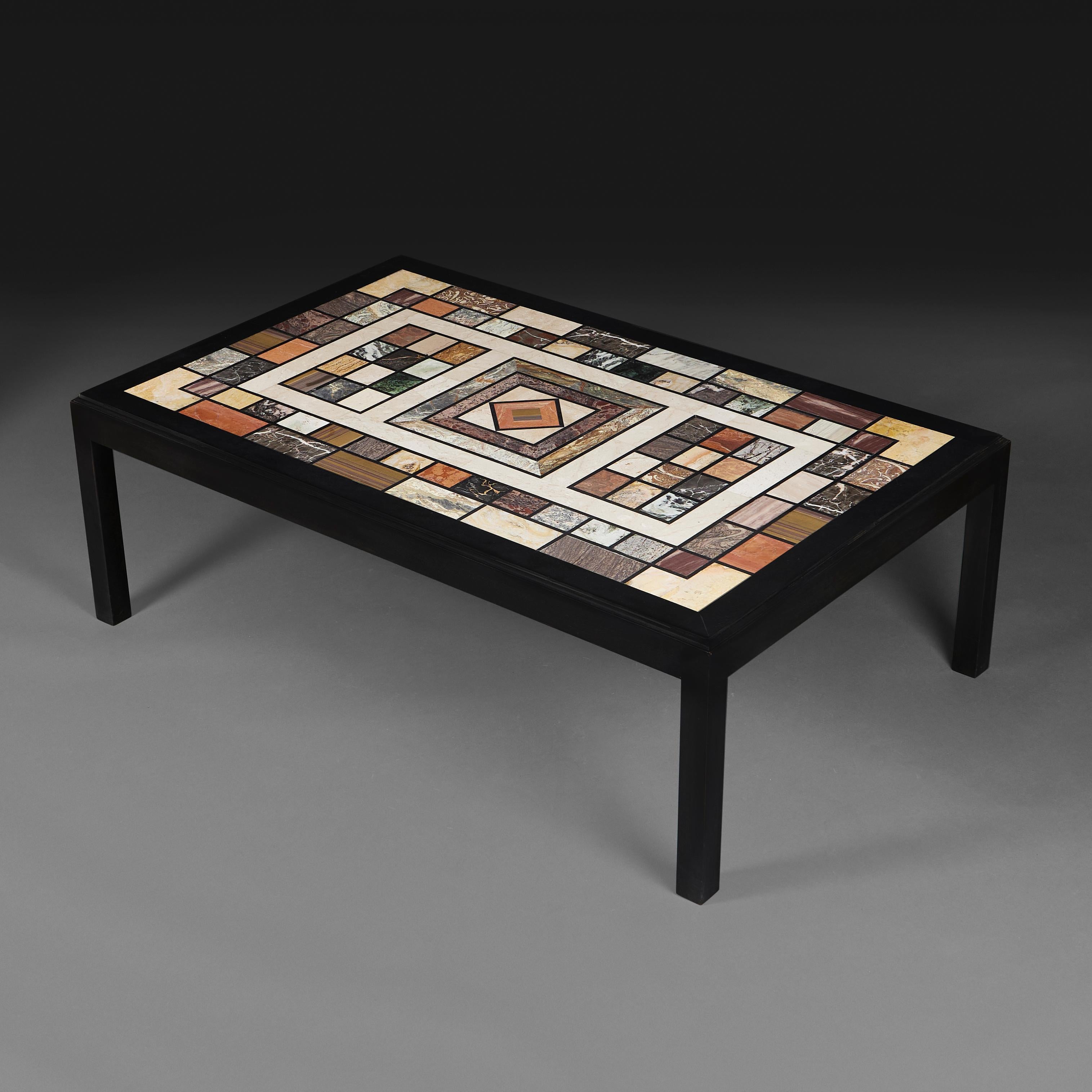 Neoclassical A 20th Century Specimen Marble Coffee Table 