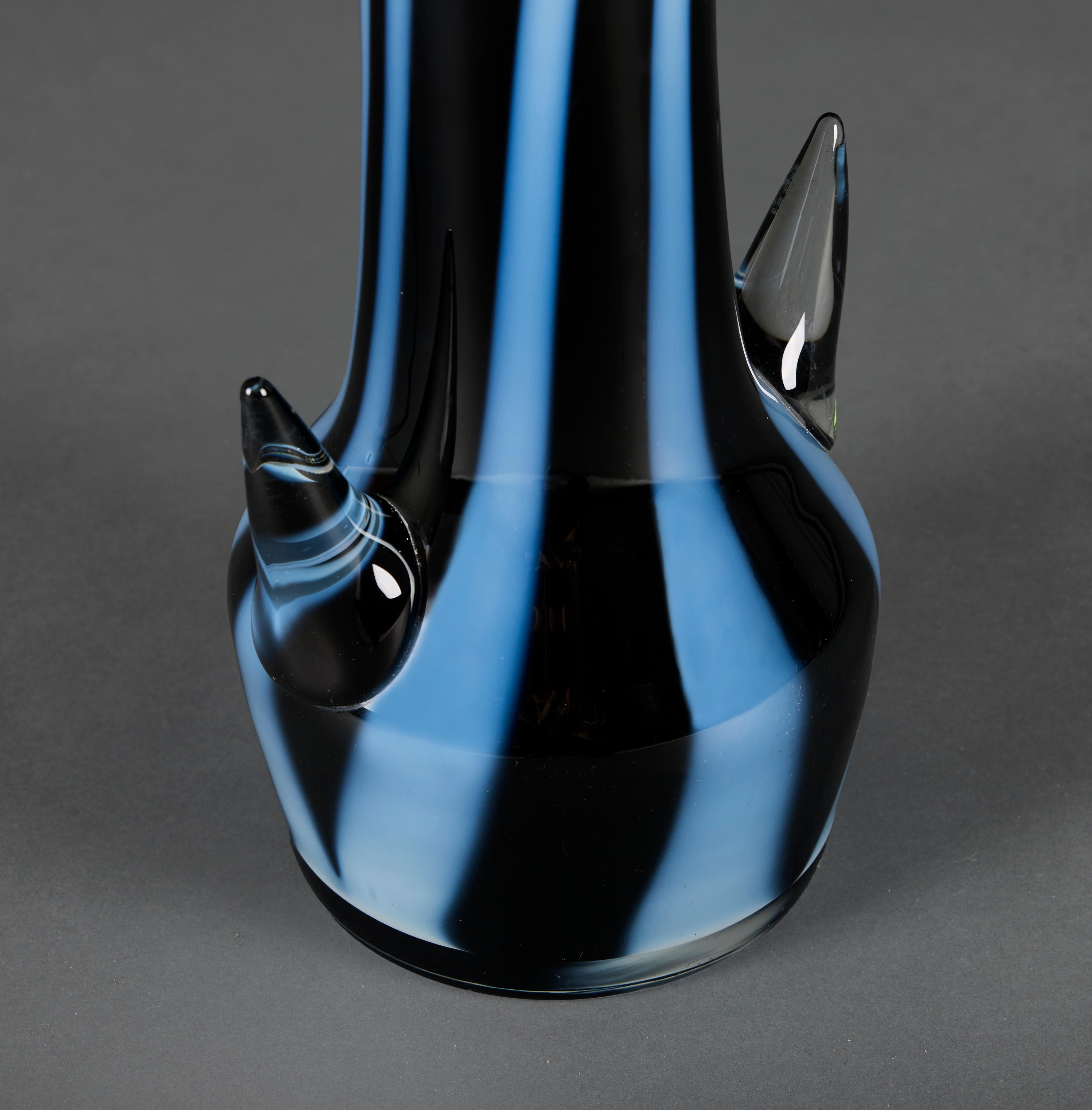 Lámpara de cristal de Murano rayado del siglo XX con asas estilizadas en Bueno estado para la venta en London, GB