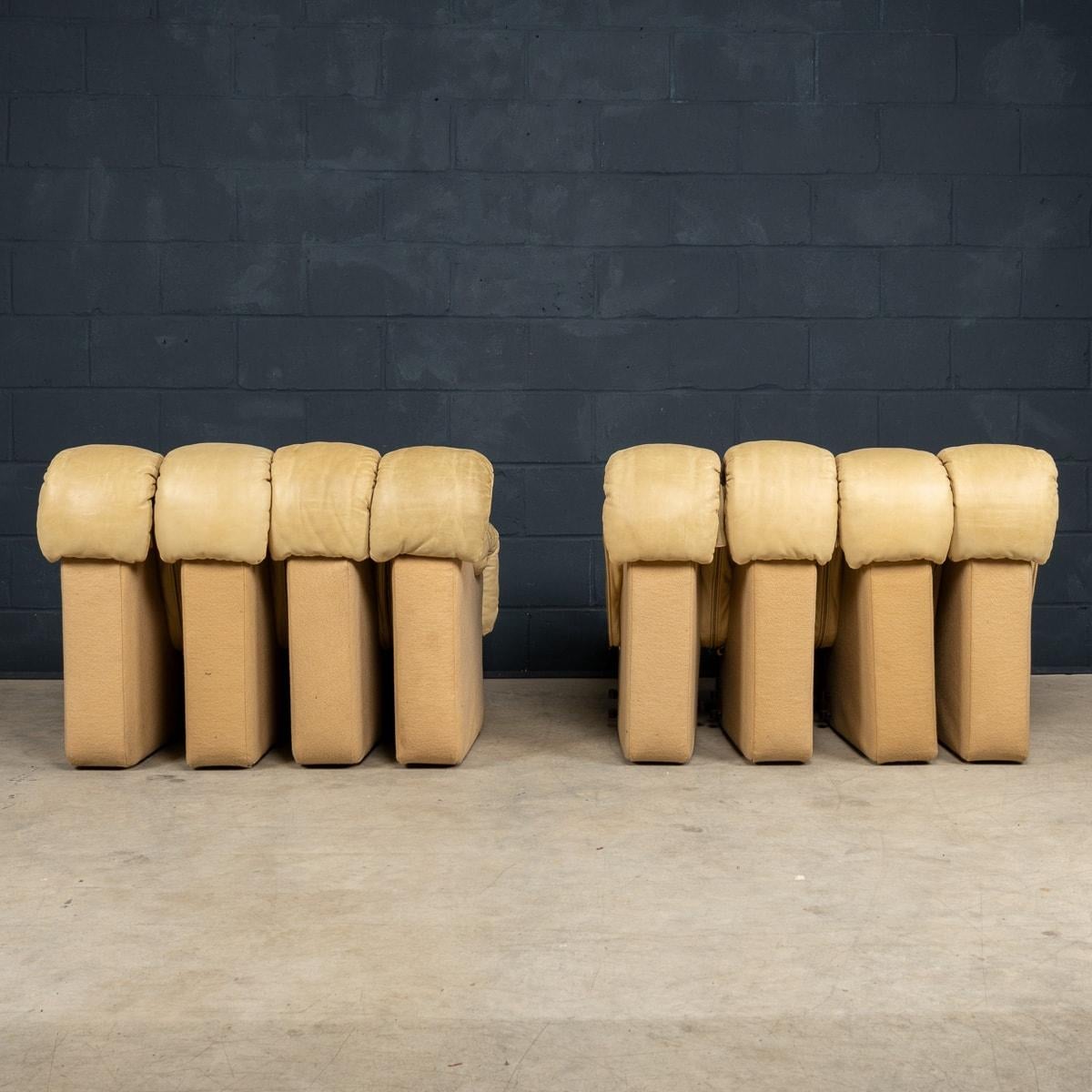 Un canapé Swiss Leather De Sede Ds-600 « Caterpillar » du 20ème siècle en vente 7