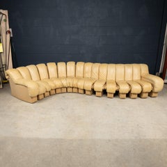 A 20th Century Swiss Leather De Sede Ds-600 "Caterpillar" Sofa