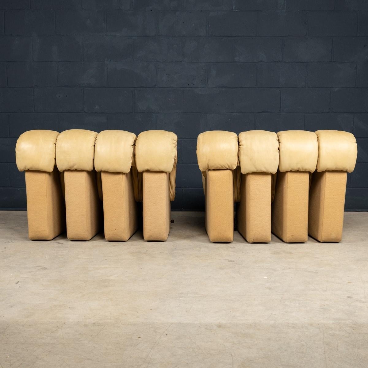 Un canapé Swiss Leather De Sede Ds-600 « Caterpillar » du 20ème siècle en vente 1