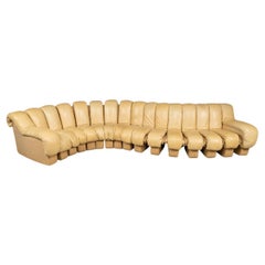 A 20th Century Swiss Leather De Sede Ds-600 "Caterpillar" Sofa