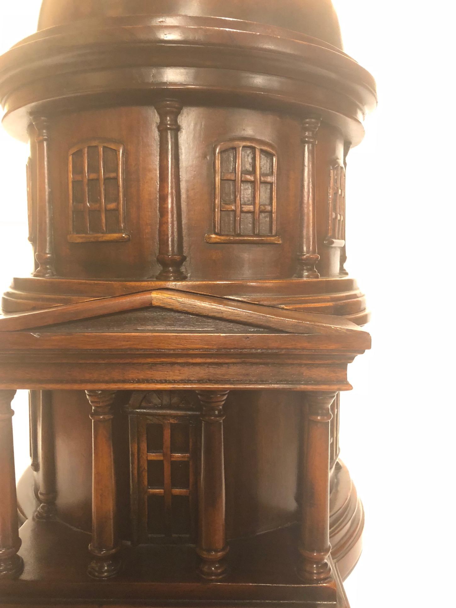 Georgian A 20th Century Timber Architectural Model Cocktail Cabinet For Sale