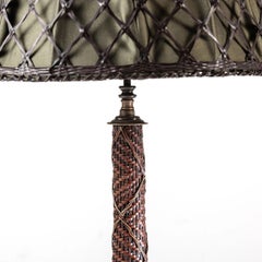 A 20th Century Woven Copper Table Lamp
