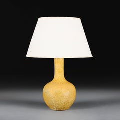 A 20th Century Yellow Crystalline Glaze Vase as a Lamp