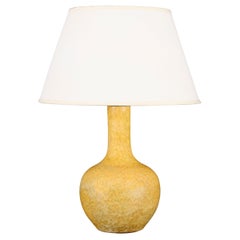 A 20th Century Yellow Crystalline Glaze Vase as a Lamp