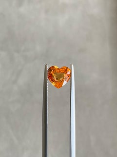 A 2.12-Carat Heart-Shaped Spessartite Garnet