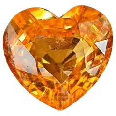 A 2.12-Carat Heart-Shaped Spessartite Garnet