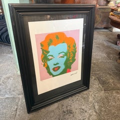 Una litografía Pop Art Marylin Monroe 57/300 de Andy Warhol enmarcada en el siglo XXI