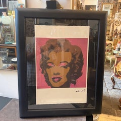 Eine gerahmte Pop-Art-Lithografie von Andy Warhol mit Marilyn Monroe aus dem 21. Jahrhundert (Auflage: 65/100)