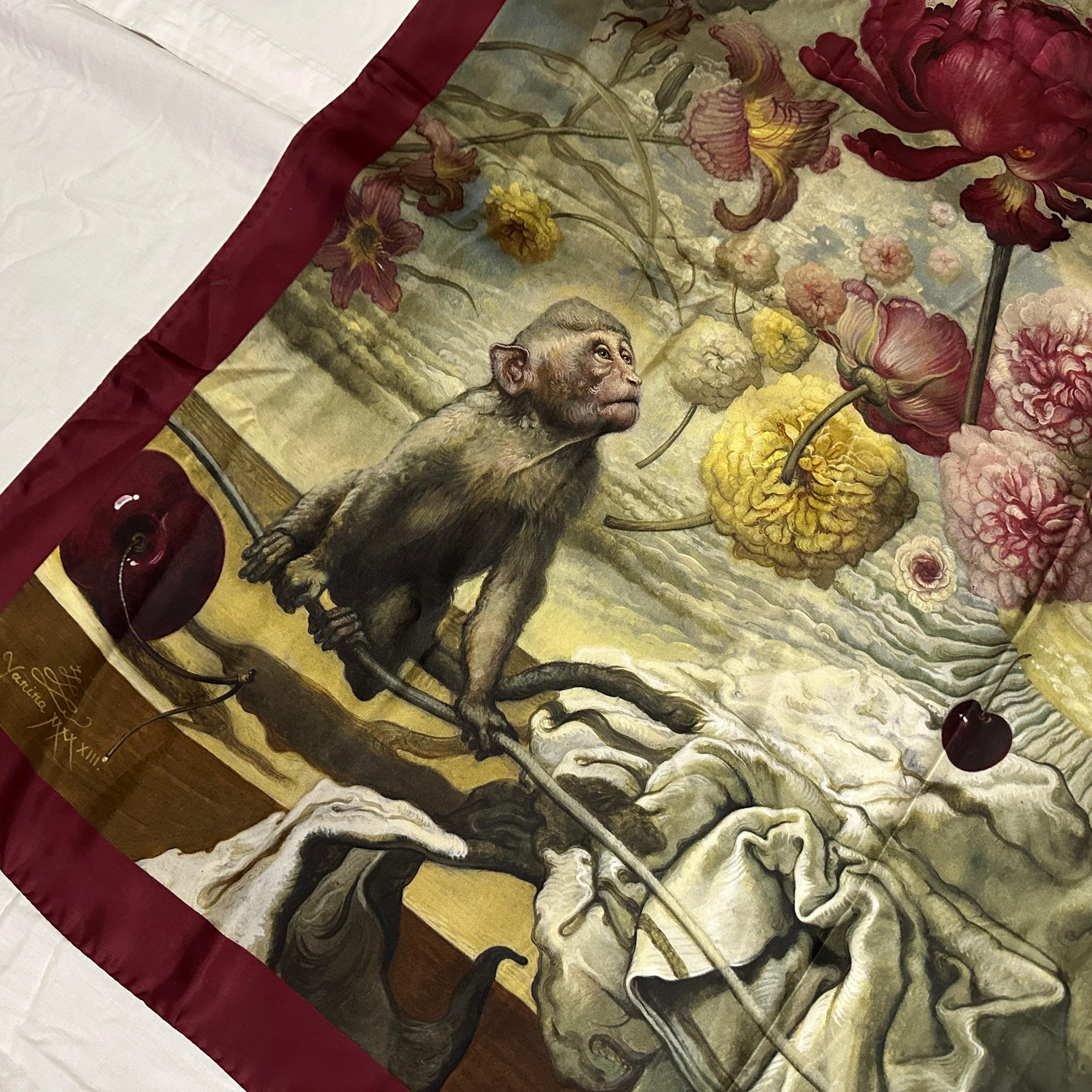 A 21st Century Neoclassical Style Italian Silk Scarf by Yana Movchan For Sale 7