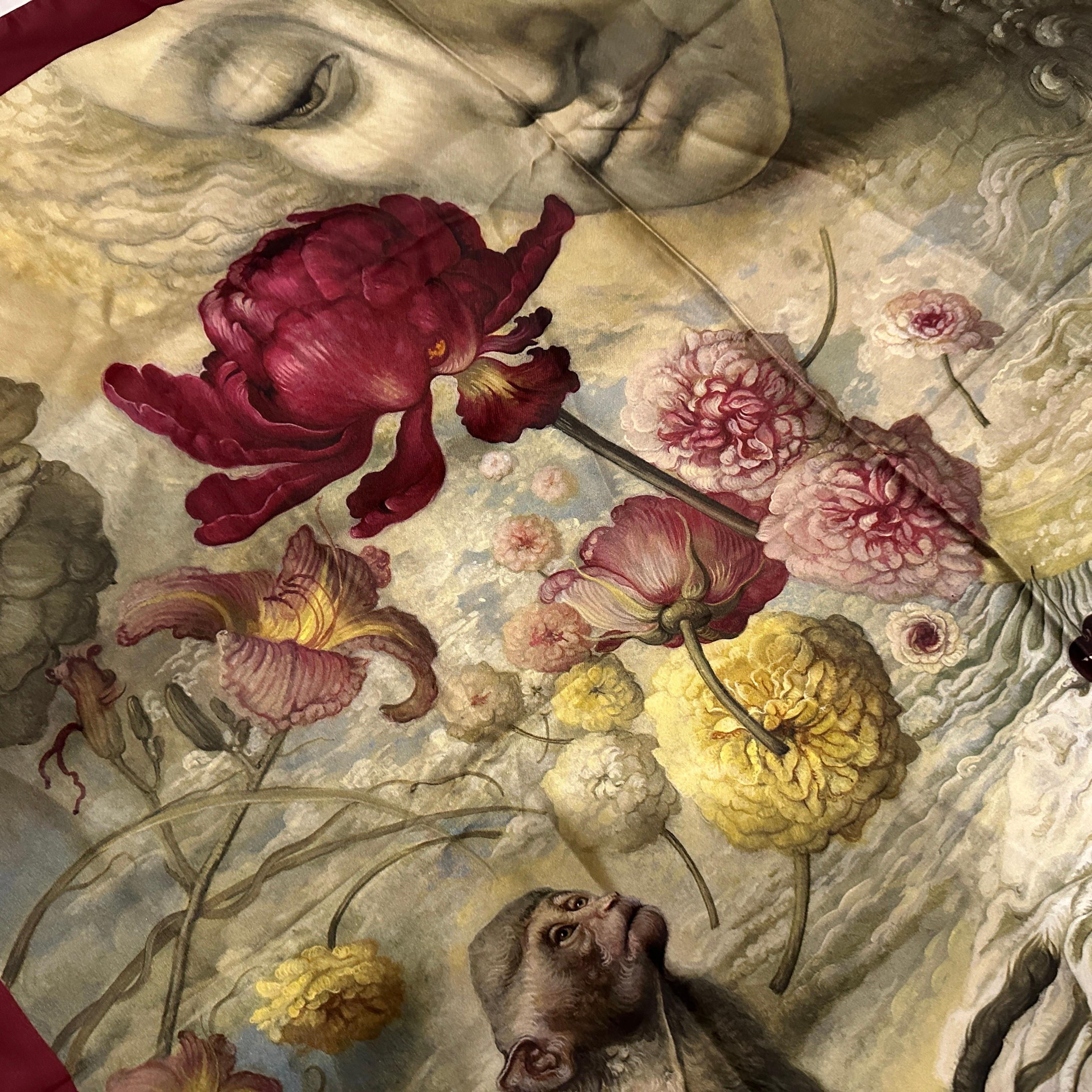 A 21st Century Neoclassical Style Italian Silk Scarf by Yana Movchan For Sale 3