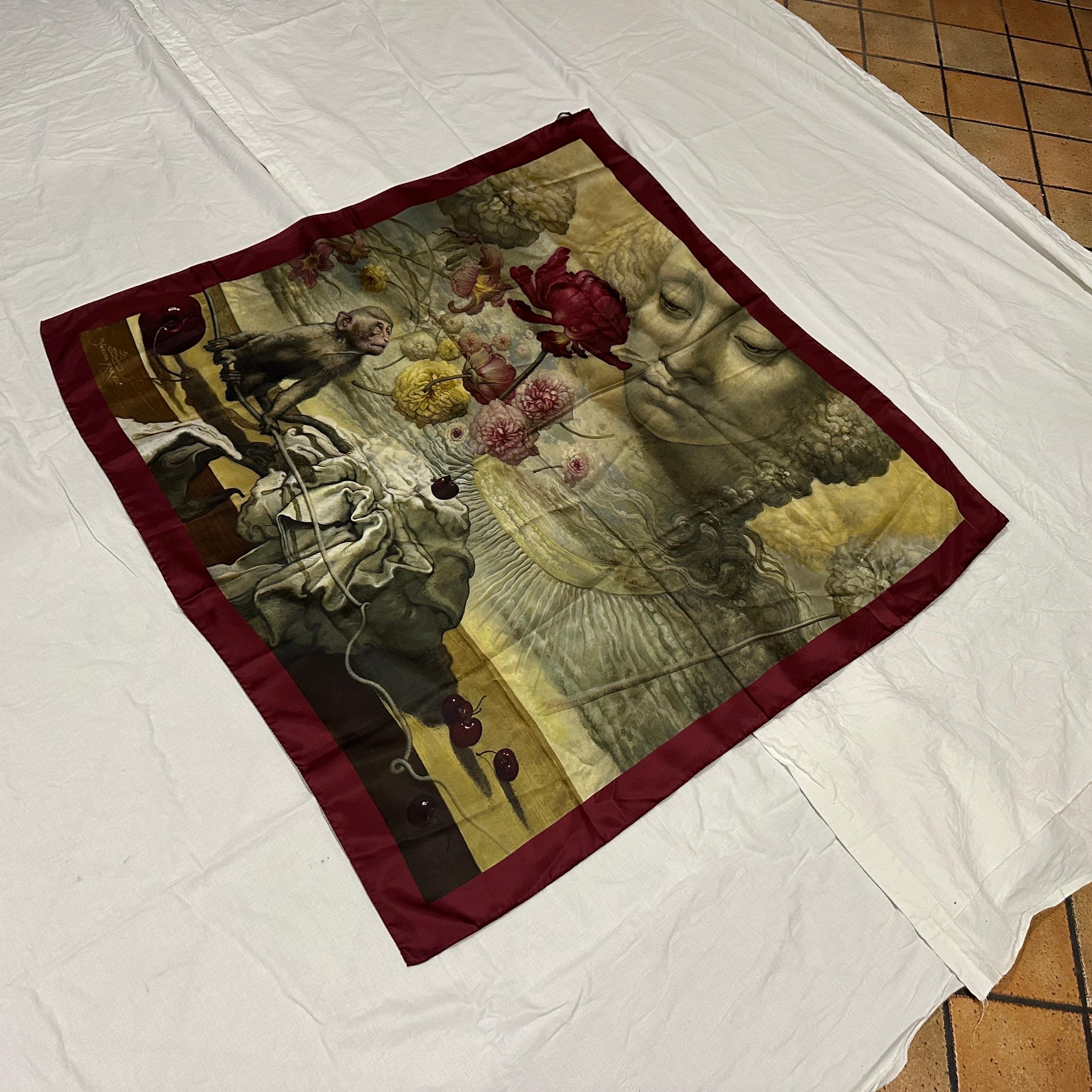 A 21st Century Neoclassical Style Italian Silk Scarf by Yana Movchan For Sale 4