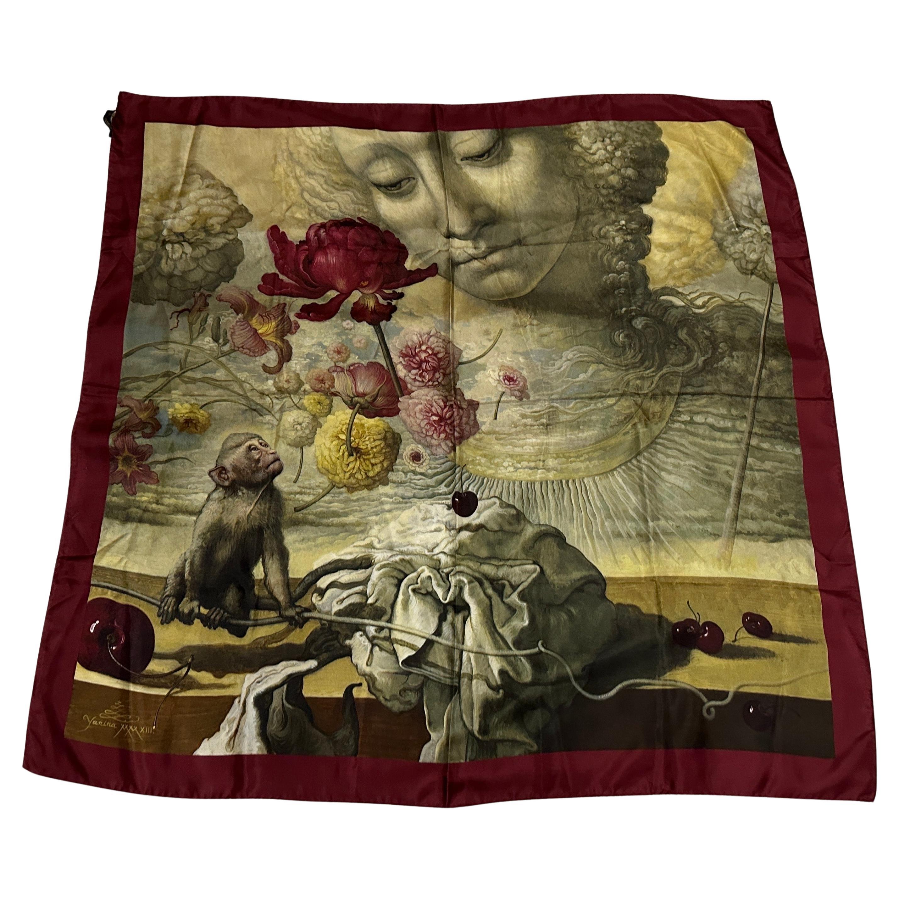 A 21st Century Neoclassical Style Italian Silk Scarf by Yana Movchan For Sale