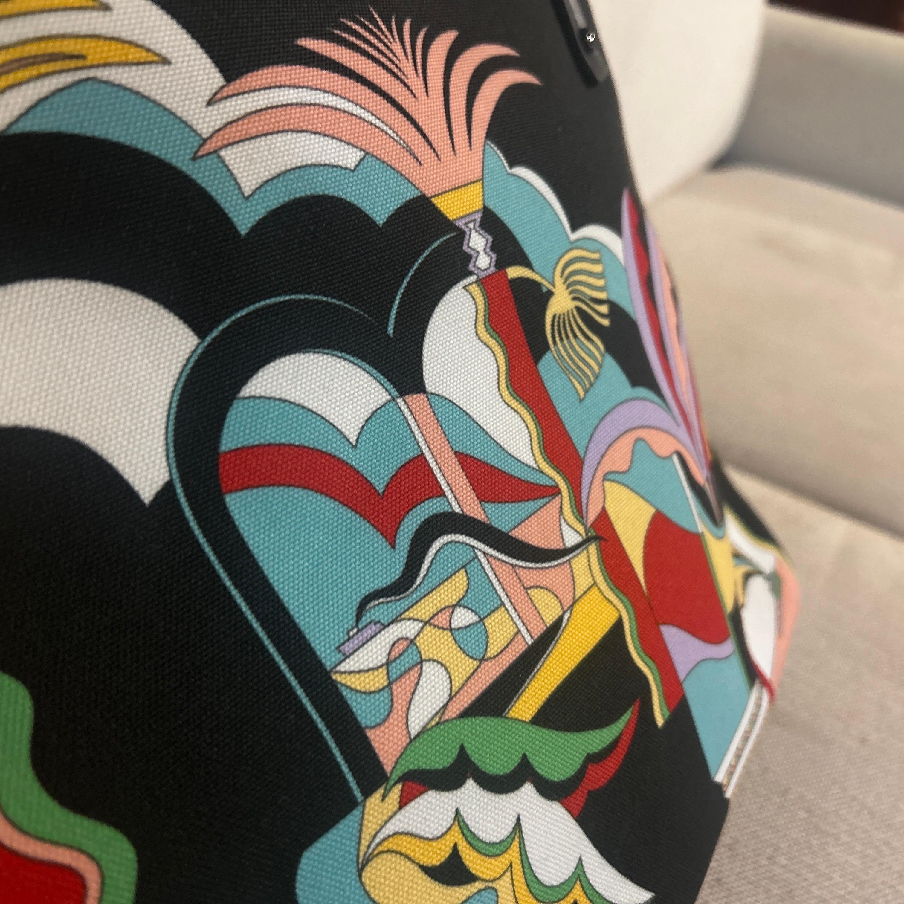 A 21st century Never Used Fabric Exotic Landscape Tote Bag by Emilio Pucci 4