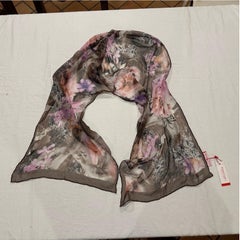 A 21st century Never Worn Flower Silk Scarf by Romeo Gigli