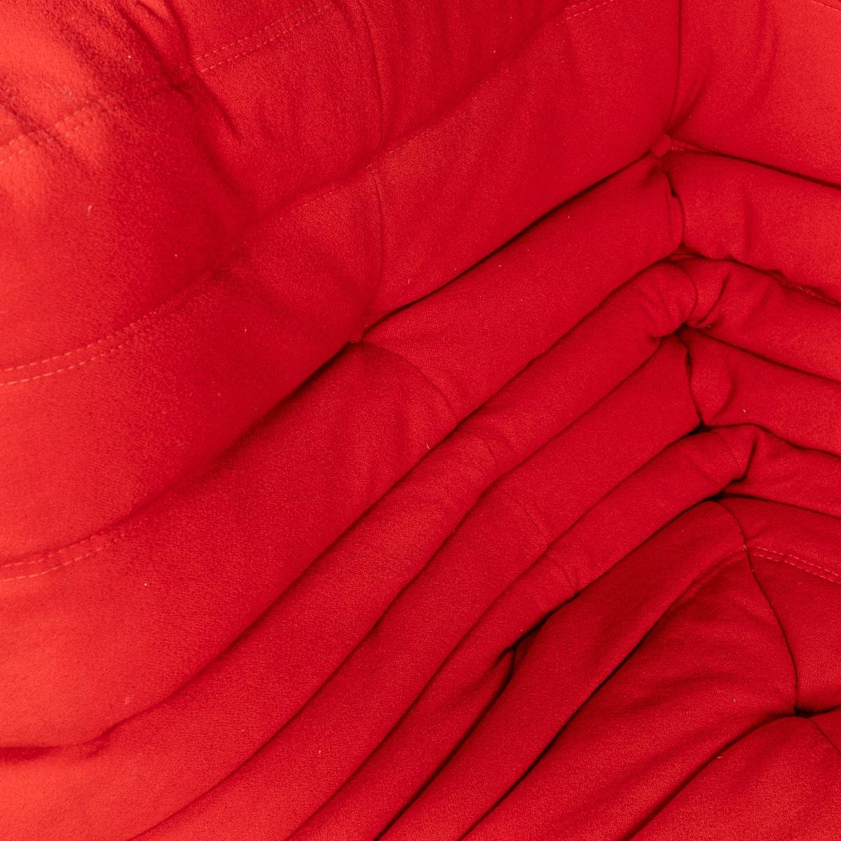 Canapé d'angle rouge Togo du 21e siècle par Michel Ducaroy pour Ligne Roset France en vente 7
