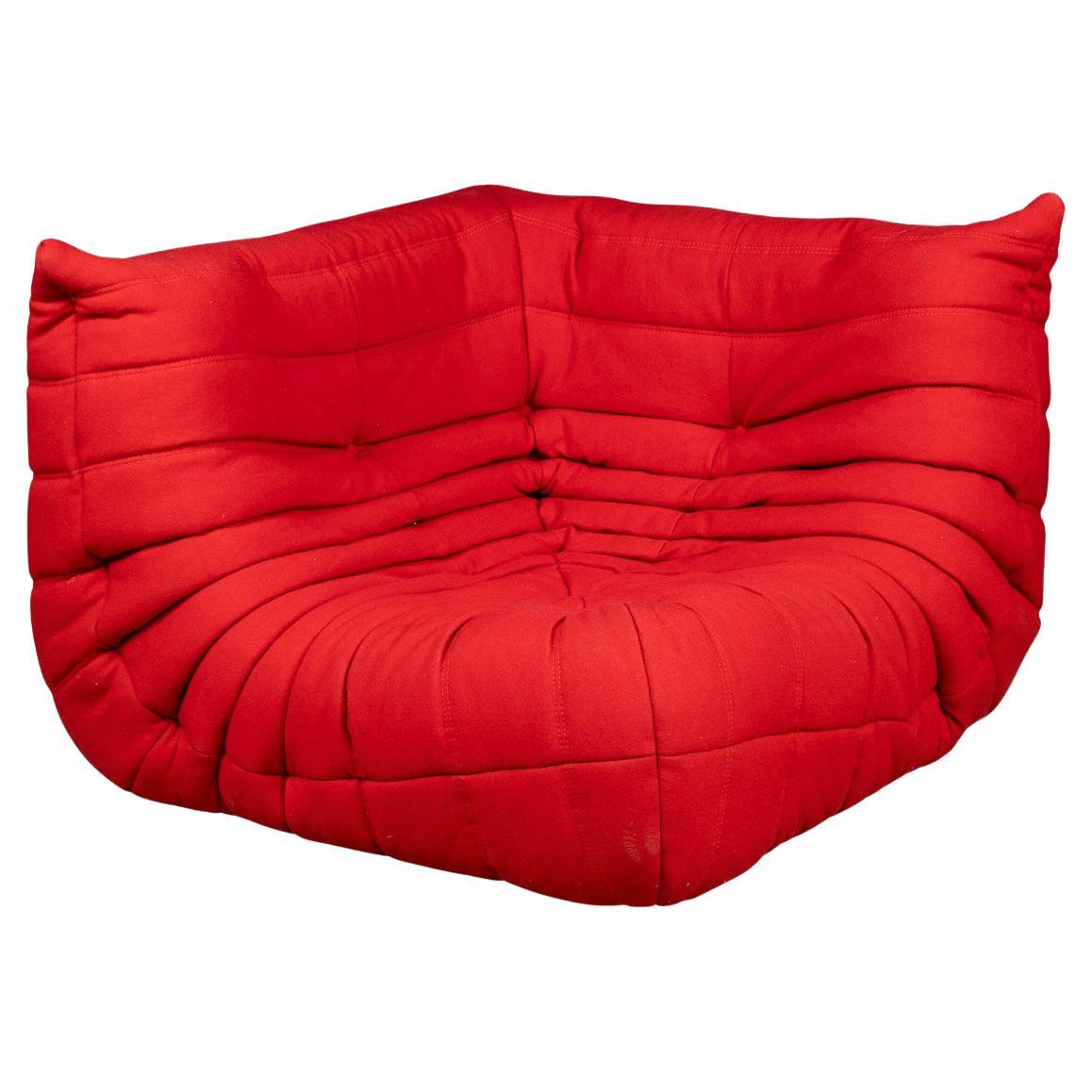 A 21st Century Red "Togo" Corner Sofa By Michel Ducaroy For Ligne Roset France