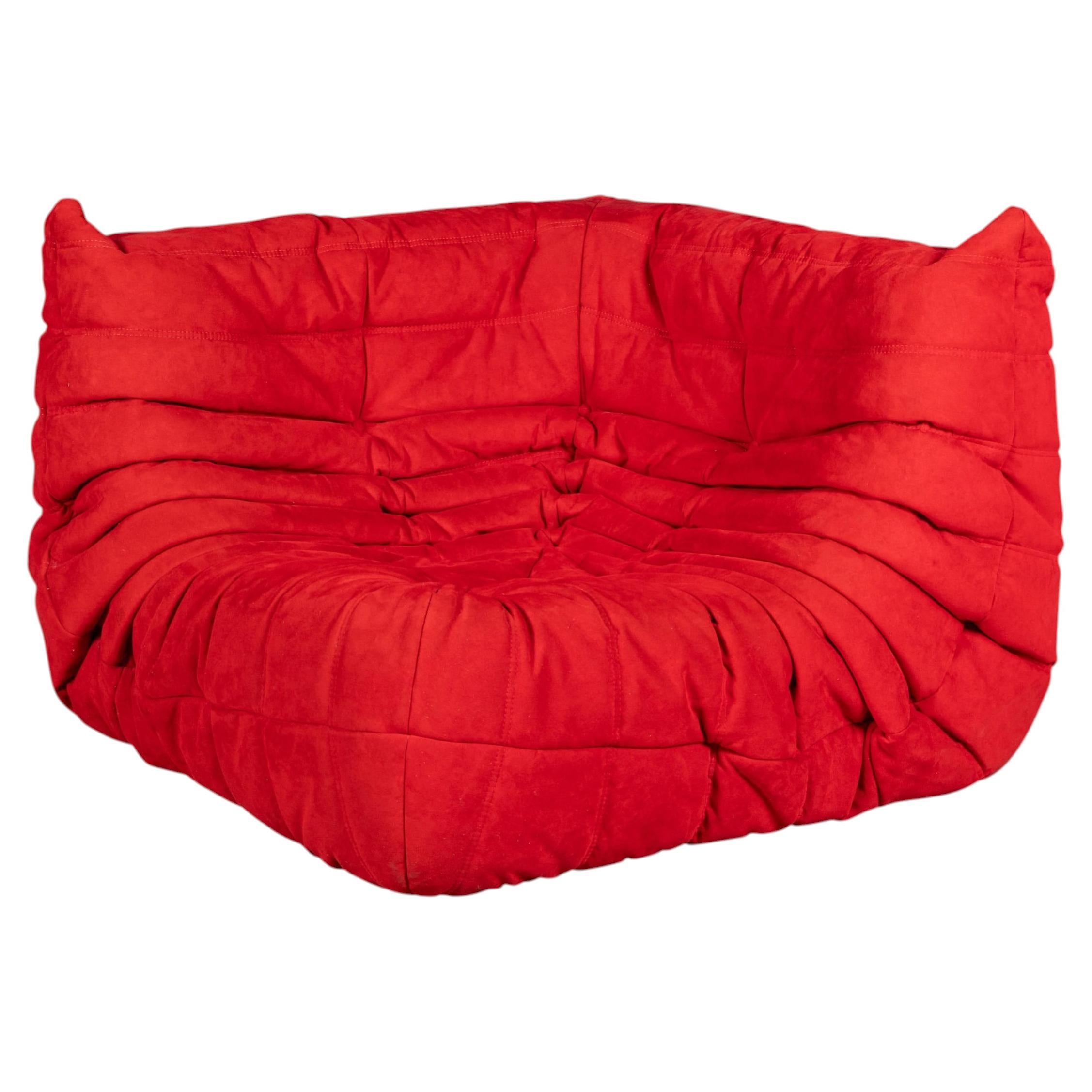 A 21st Century Red "Togo" Corner Sofa By Michel Ducaroy For Ligne Roset France For Sale