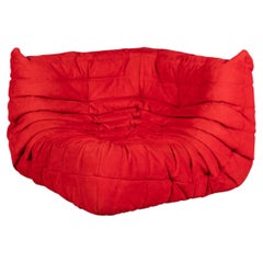 A 21st Century Red "Togo" Corner Sofa By Michel Ducaroy For Ligne Roset France