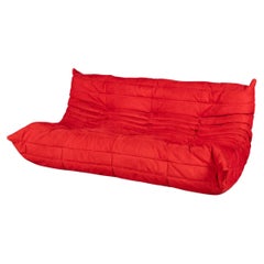 A 21st Century Red "Togo" Three Seater Sofa By Michel Ducaroy For Ligne Roset