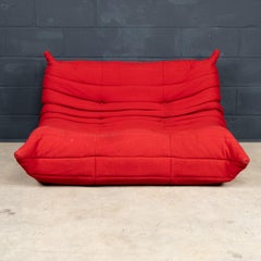 A 21st Century Red "Togo" Two Seater Sofa By Michel Ducaroy For Ligne Roset