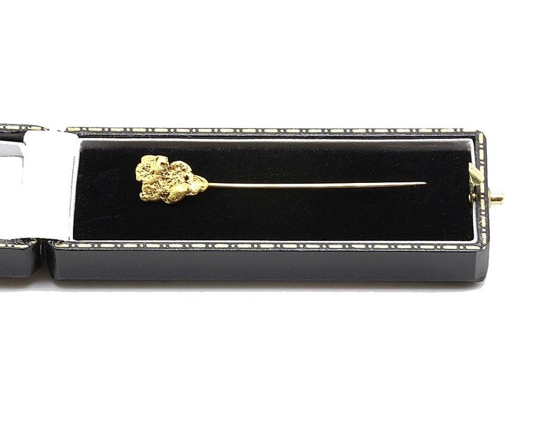 24 Kt Raw Gold Nugget Stick Pin For Sale at 1stDibs